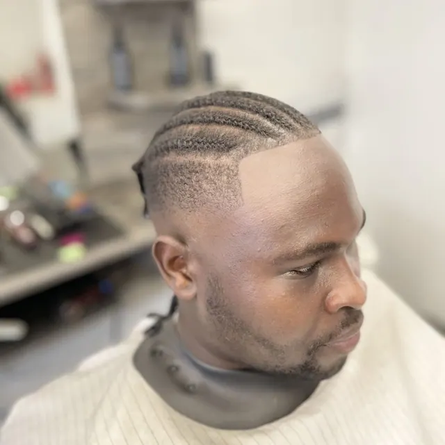 Braids and a line-up at Gents Barber Co